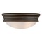 Westinghouse Fixture Ceiling Flush-Mount 60W 2-Light Meadowbrook 13In ORB Hghlght Frost Glass 6370600 - alternate 1